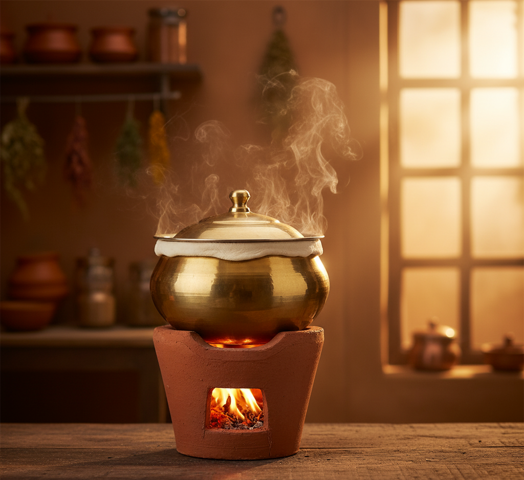 Sealed biryani pot